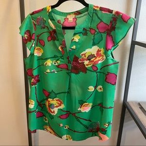 J.Crew Floral Blouse 💚
